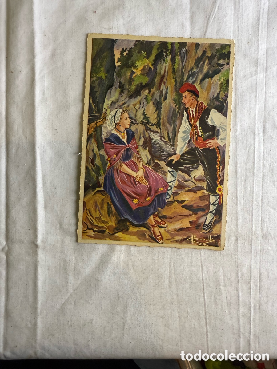Postales: Postal ilustrada Charles Homualk &ndash; Catalanes aux Gorges du Mondony &ndash; Am&eacute;lie-les-Bains &ndash; Original