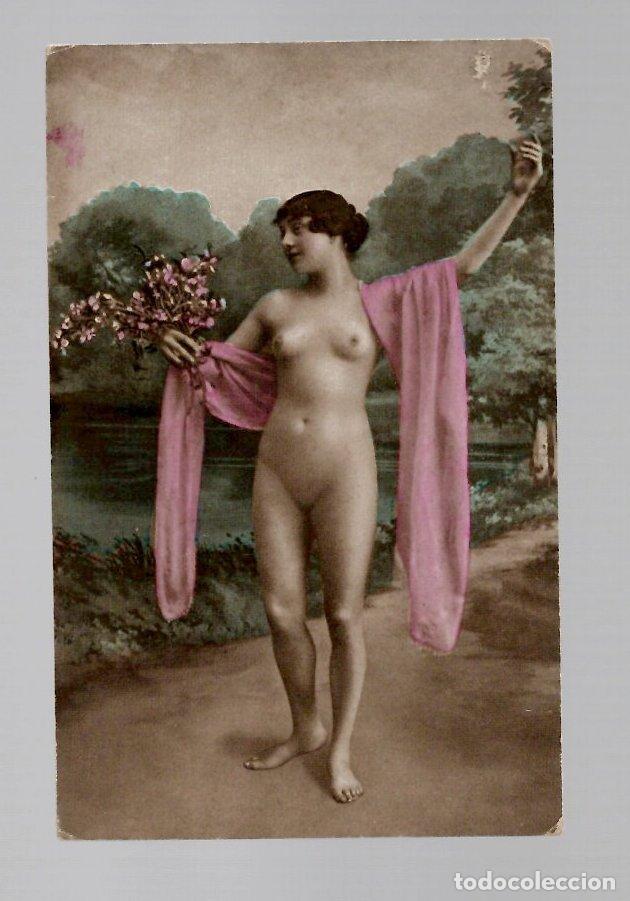 Postales: TARJETA POSTAL ER&Oacute;TICA COLOREADA. SCON. C.1910