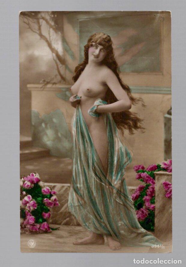 Postales: TARJETA POSTAL ER&Oacute;TICA COLOREADA. NBC. C.1910