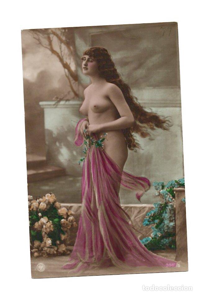 Postales: TARJETA POSTAL ER&Oacute;TICA COLOREADA. NBC. C.1910