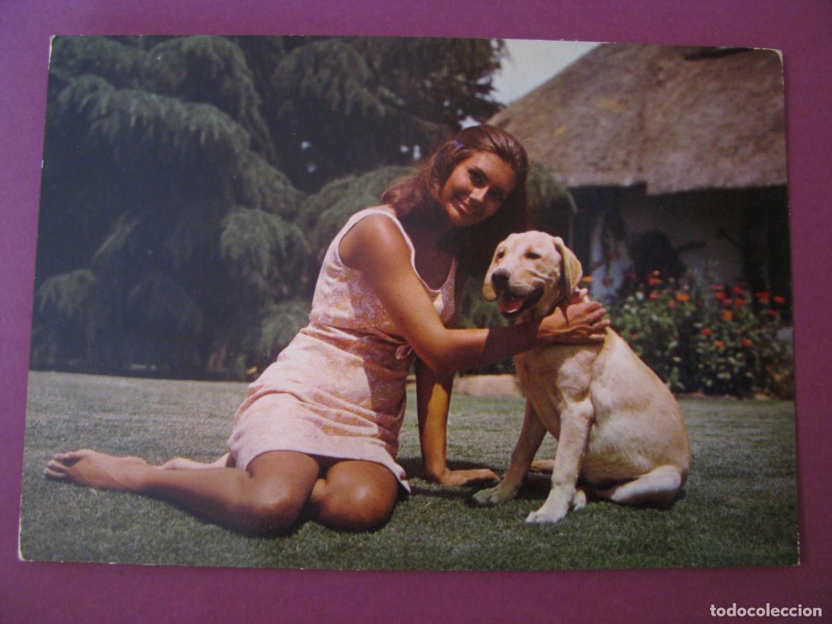 Postales: POSTAL DE UNA MUJER CON UN PERRO. EUROCROMO 1056/5