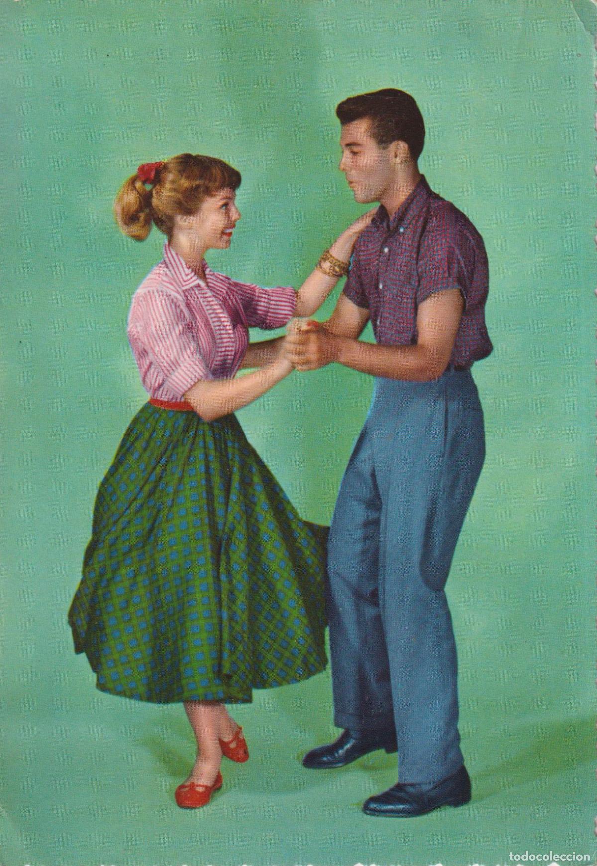 Postales: POSTAL ROMANTICA A&Ntilde;OS 50/60, PAREJA BAILANDO - EDICIONES PMCE &ndash; ESCRITA 1958