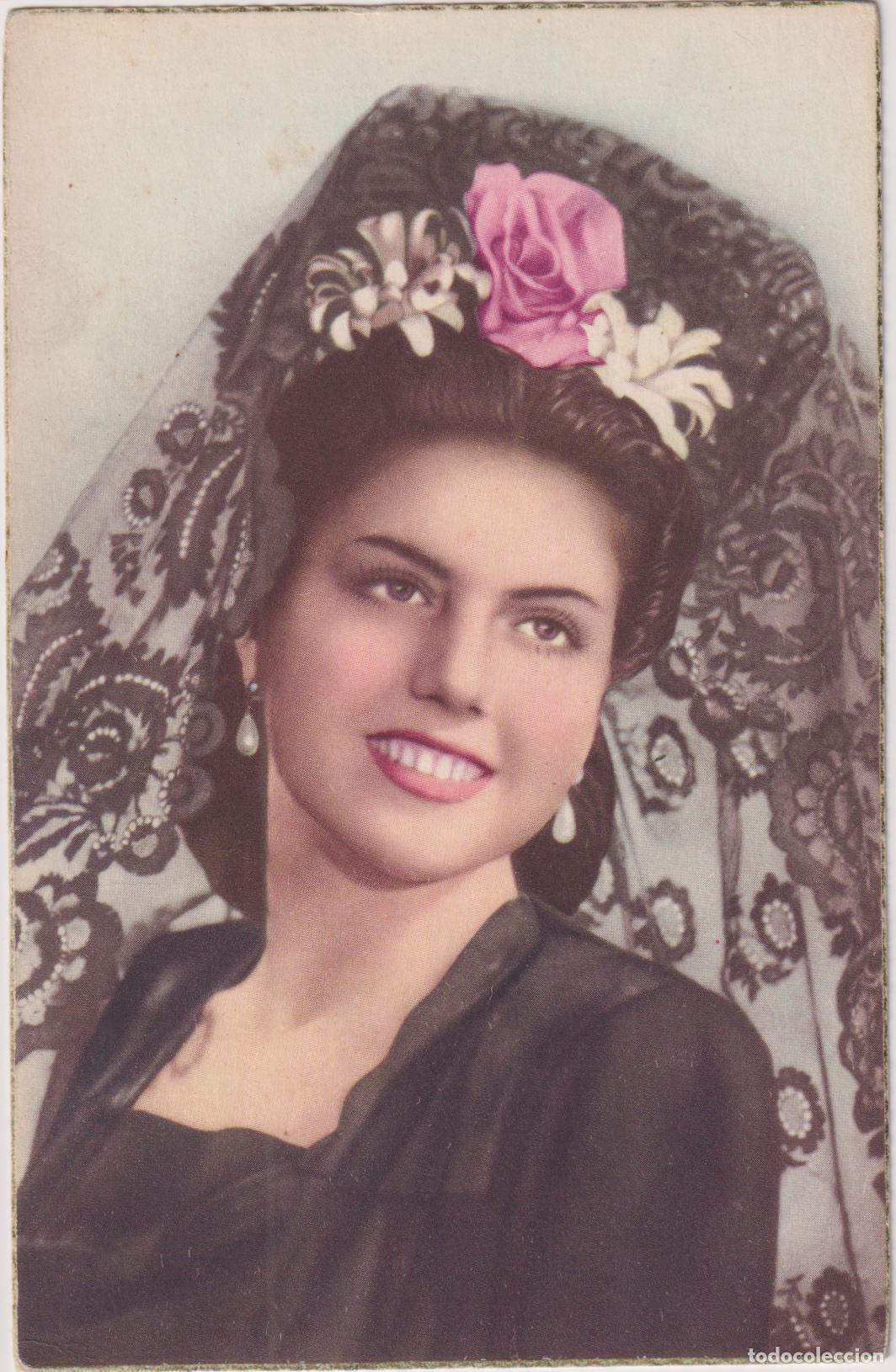 Postales: POSTAL ANTIGUA MAJA ESPA&Ntilde;OLA CON MANTILLA &ndash; ED. C. Y Z. 514/A &ndash; S/C