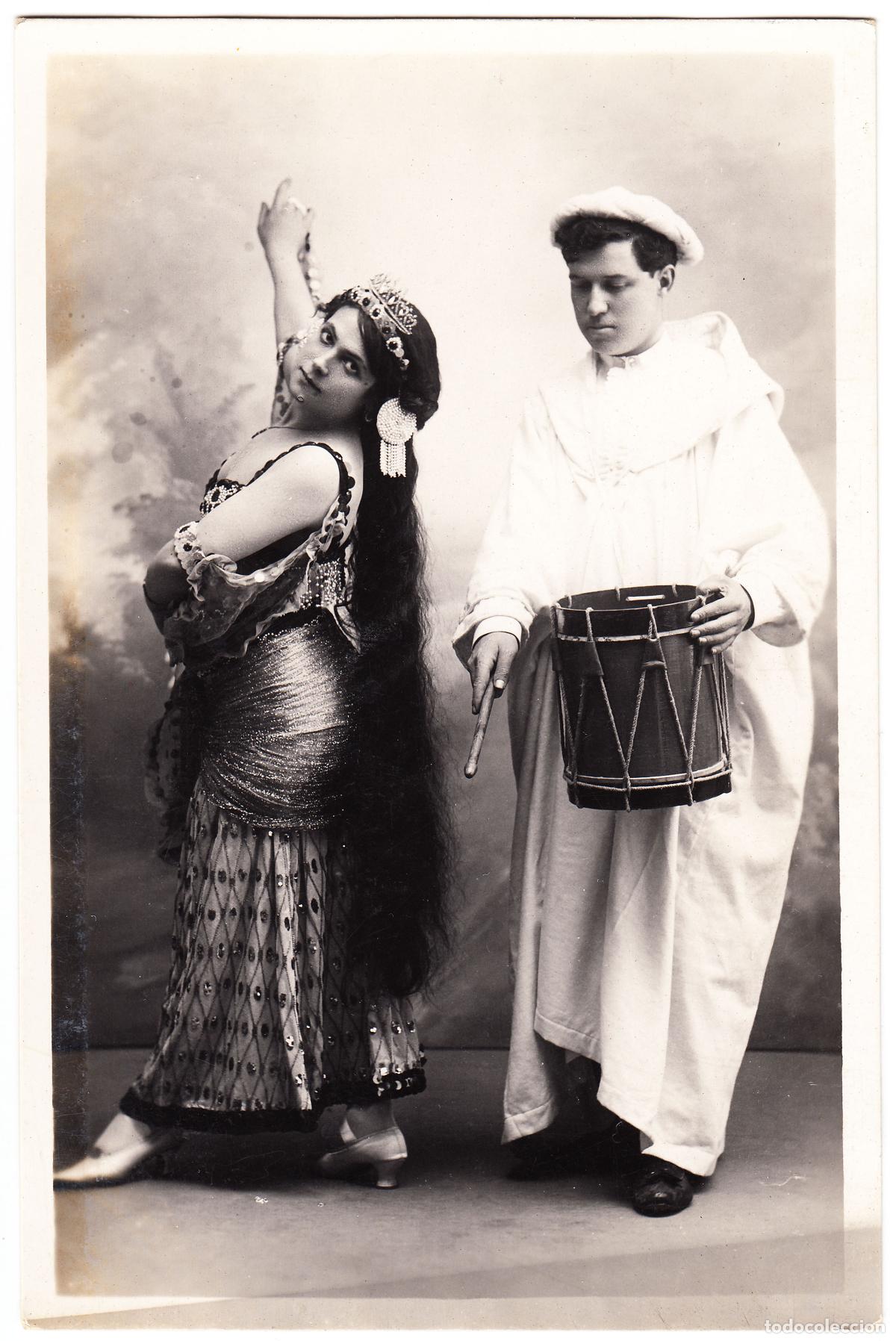 Postales: Pareja de baile Requena y Rom&aacute;n [Foto Antonio Esplugas Barcelona] Artistas Teatro Danza Espect&aacute;culos