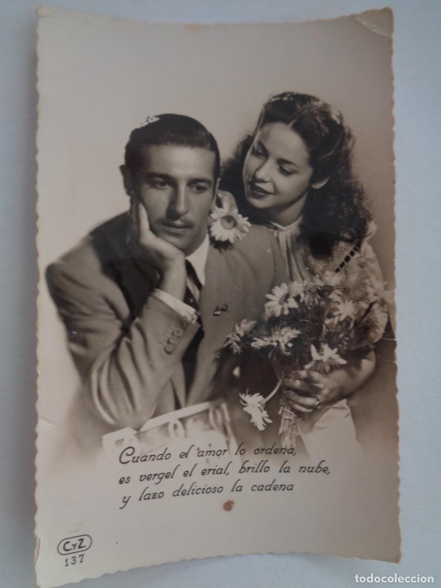 Postales: BONITA POSTAL GALANTE DE PAREJA ENAMORADA . A&Ntilde;OS 40
