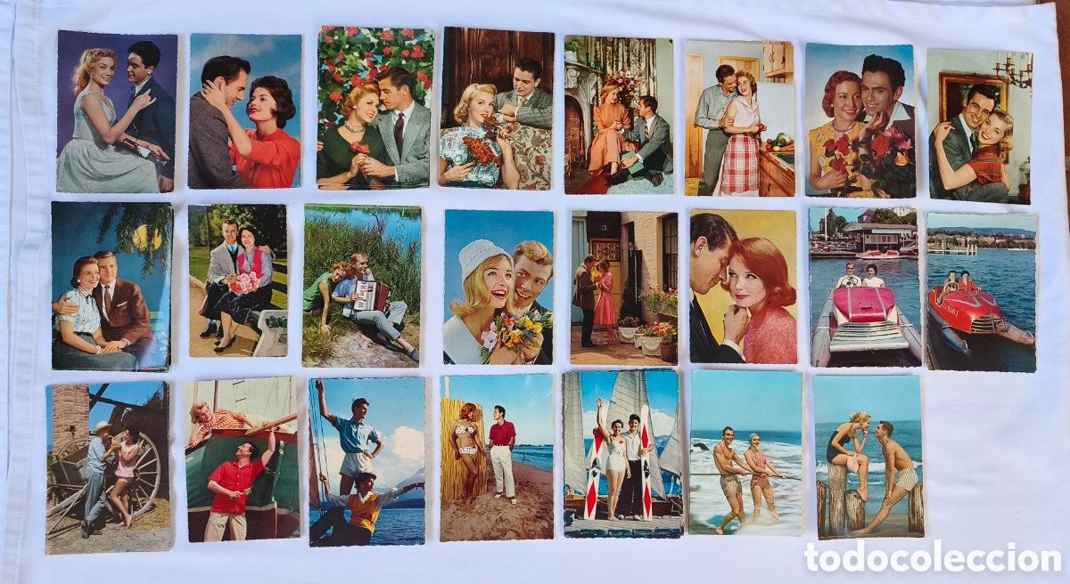 Postales: POSTALES VINTAGE DE PAREJAS, SE&Ntilde;ORAS TRAJE BA&Ntilde;O Y DESNUDOS FEMENINOS ART&Iacute;STICOS