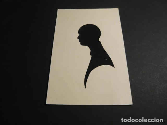 Postkarten: SILUETA HECHA A MANO A&Ntilde;OS 20 RETRATO DE MUJER JOVEN EN TARJETA POSTAL