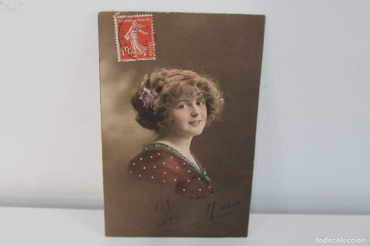 Postales: POSTAL MODERNISTA MUJER BELLE EPOQUE AGOSTO 1914 ESTALLIDO PRIMERA GUERRA MUNDIAL