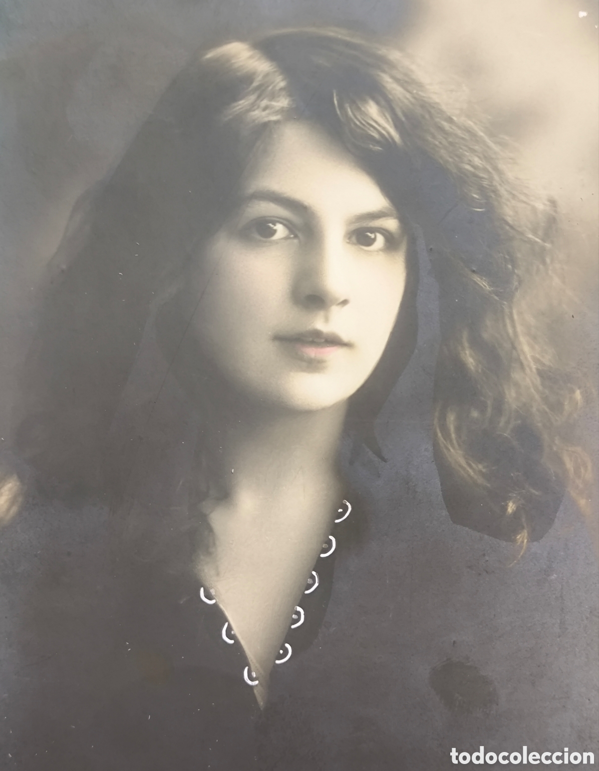 Postales: POSTAL FOTOGR&Aacute;FICA RETRATO MUJER JOVEN CIRCULADA 1915