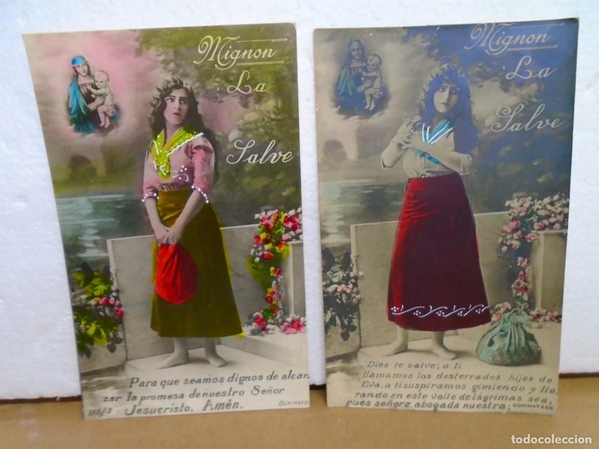 Postales: POSTALES 1&ordm;XX,FOTOGRAFICAS E ILUMINADAS MIGNON&rdquo;LA SALVE&rdquo; ESCRITAS.