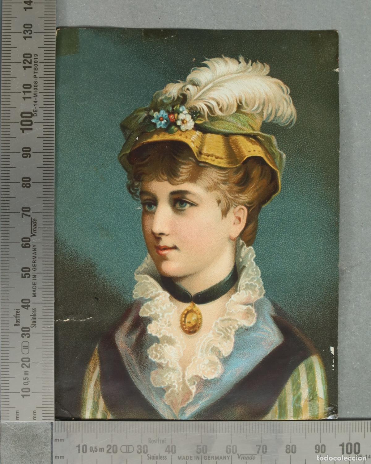 Postales: FOTOGRAFIA. Retrato de dama con sombrero de plumas