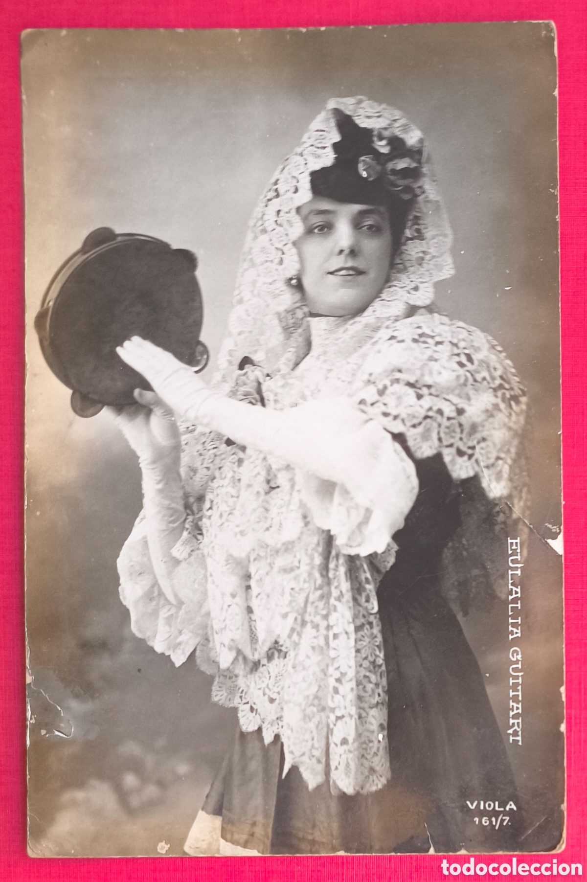 Postales: CUPL&Eacute; ARTISTA EUL&Agrave;LIA GUITART POSTAL FOTOGR&Aacute;FICA ILUMINADA C. 1910
