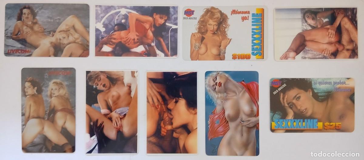 Postales: (4) LOTE DE 9 TARJETAS EROTICAS