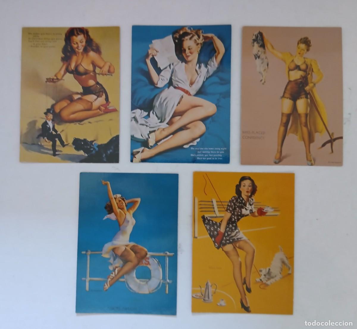 Postales: (4) LOTE DE 5 TARJETAS EROTICAS DE PINUS