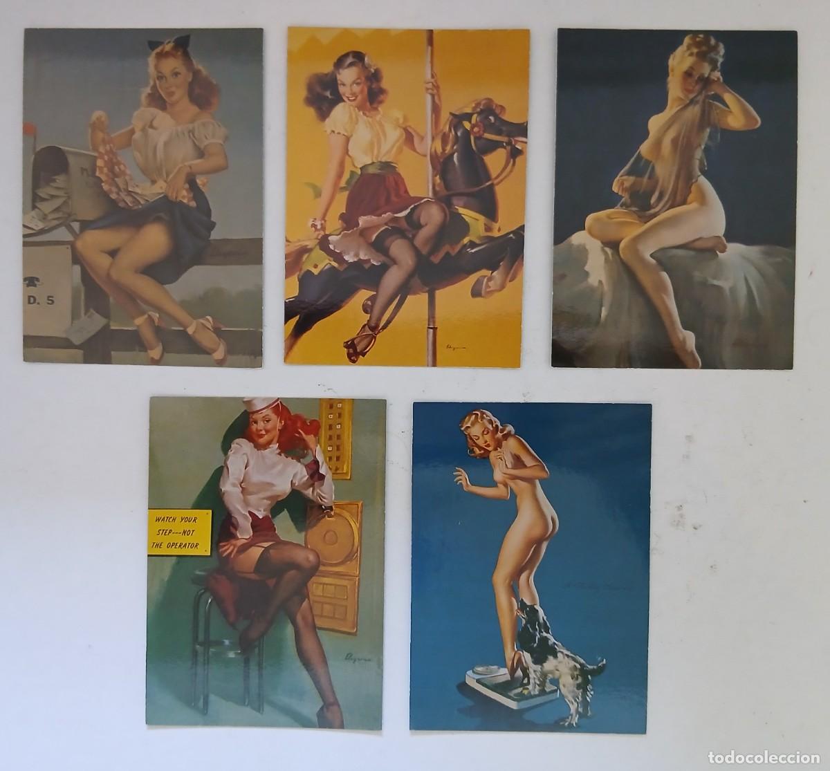 Postales: (4) LOTE DE 5 TARJETAS EROTICAS DE PINUS