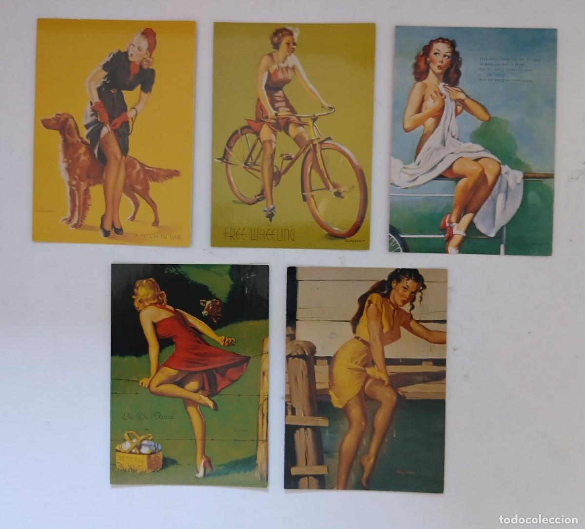 Postales: (4) LOTE DE 5 TARJETAS EROTICAS DE PINUS