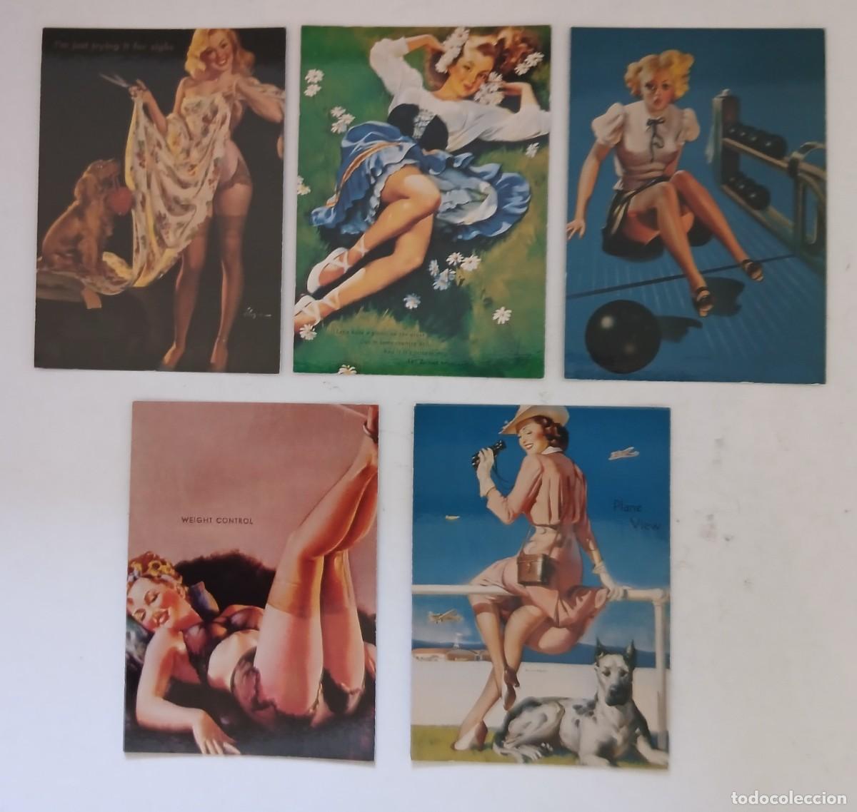 Postales: (4) LOTE DE 5 TARJETAS EROTICAS DE PINUS