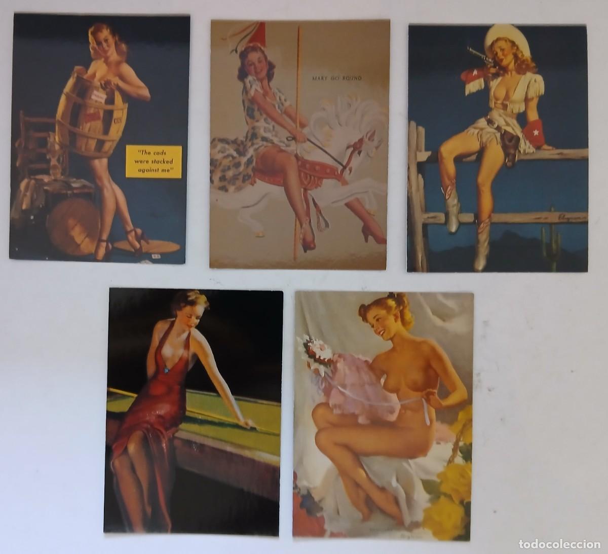 Postales: (4) LOTE DE 5 TARJETAS EROTICAS DE PINUS