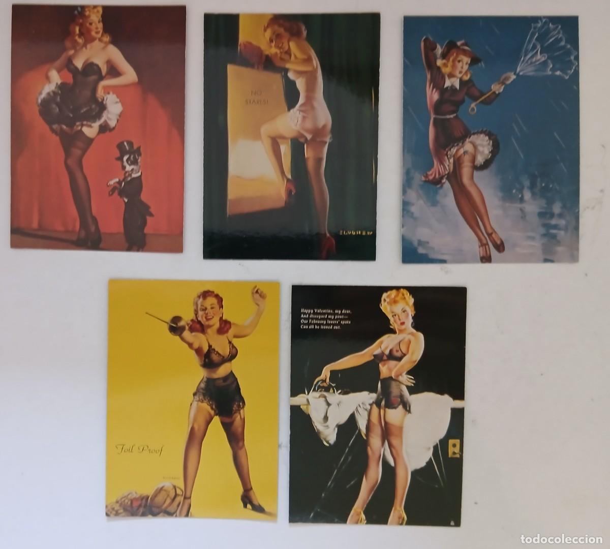 Postales: (4) LOTE DE 5 TARJETAS EROTICAS DE PINUS