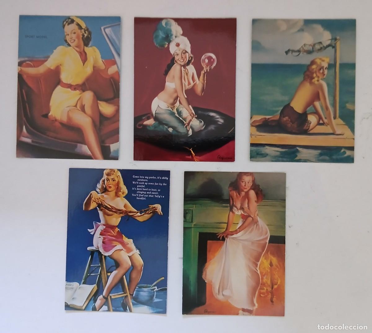 Postales: (4) LOTE DE 5 TARJETAS EROTICAS DE PINUS