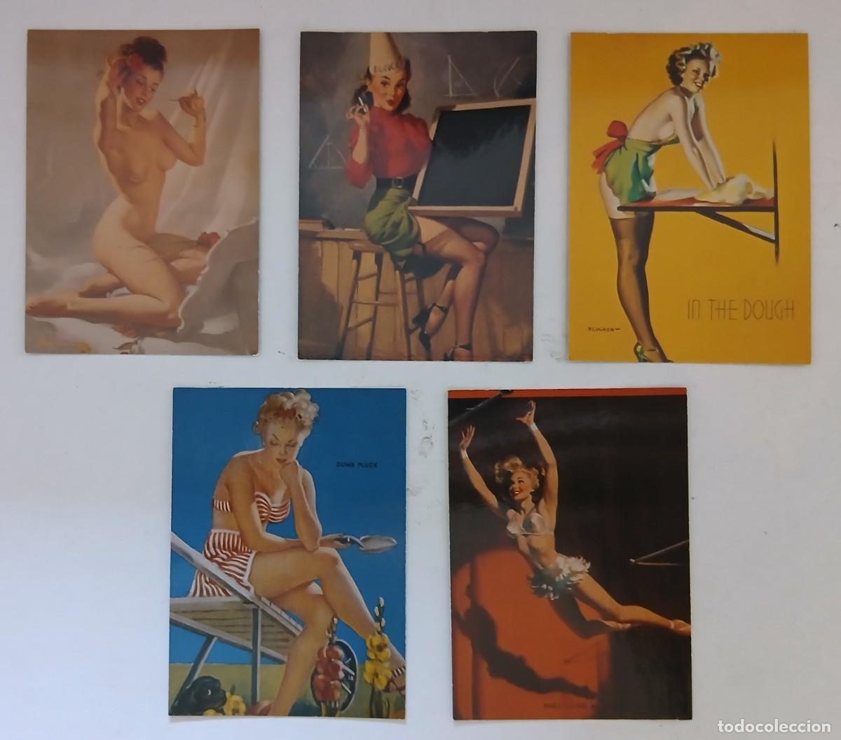 Postales: (4) LOTE DE 5 TARJETAS EROTICAS DE PINUS