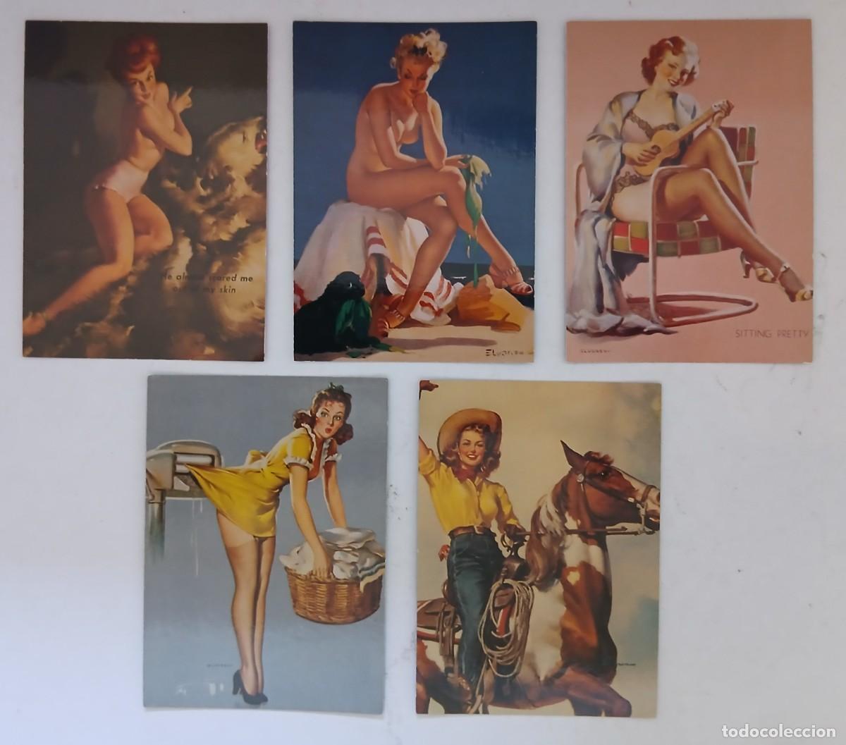 Postales: (4) LOTE DE 5 TARJETAS EROTICAS DE PINUS