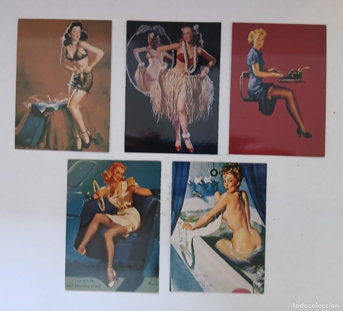 Postales: (4) LOTE DE 5 TARJETAS EROTICAS DE PINUS