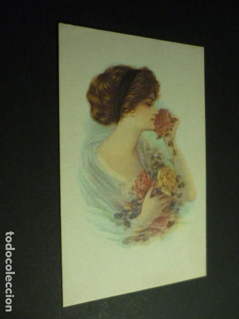 Postales: MUJER CON FLORES POSTAL REPRODUCCION