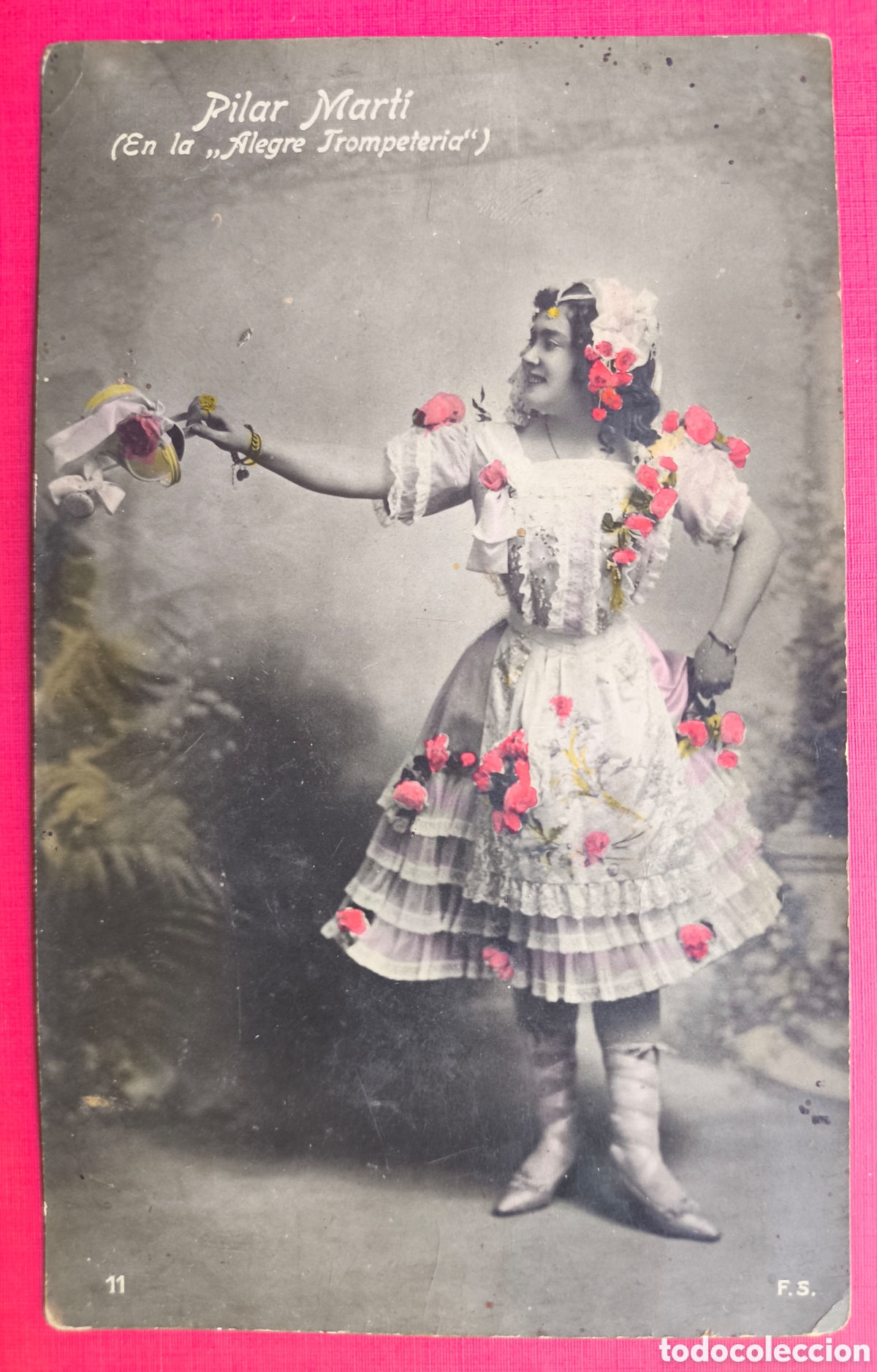 Postales: PILAR MART&Iacute; CUPL&Eacute; TIPLE ARTISTA POSTAL FOTOGR&Aacute;FICA ILUMINADA C. 1910