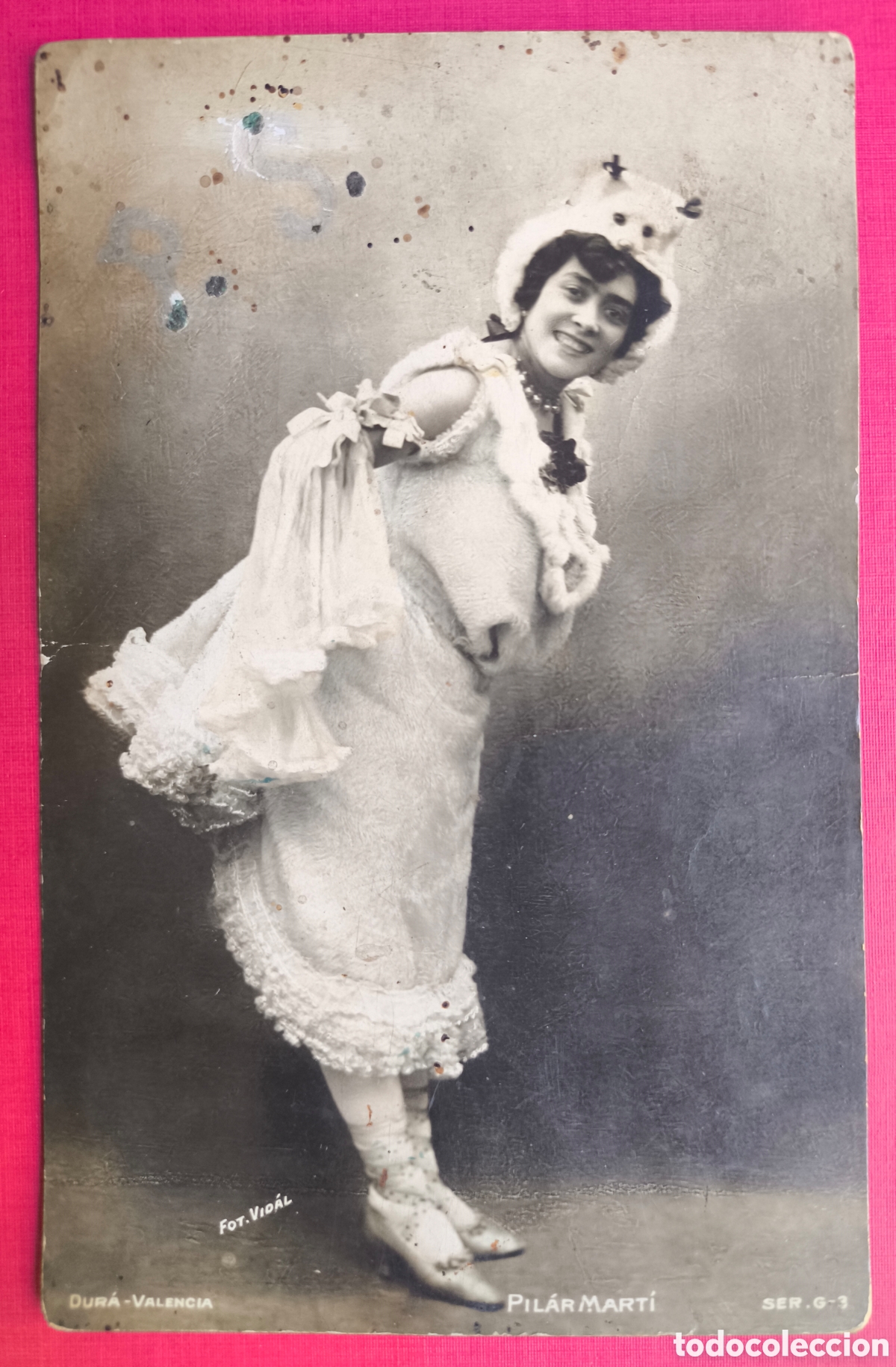 Postales: PILAR MART&Iacute; CUPL&Eacute; TIPLE ARTISTA POSTAL FOTOGR&Aacute;FICA ILUMINADA C. 1910