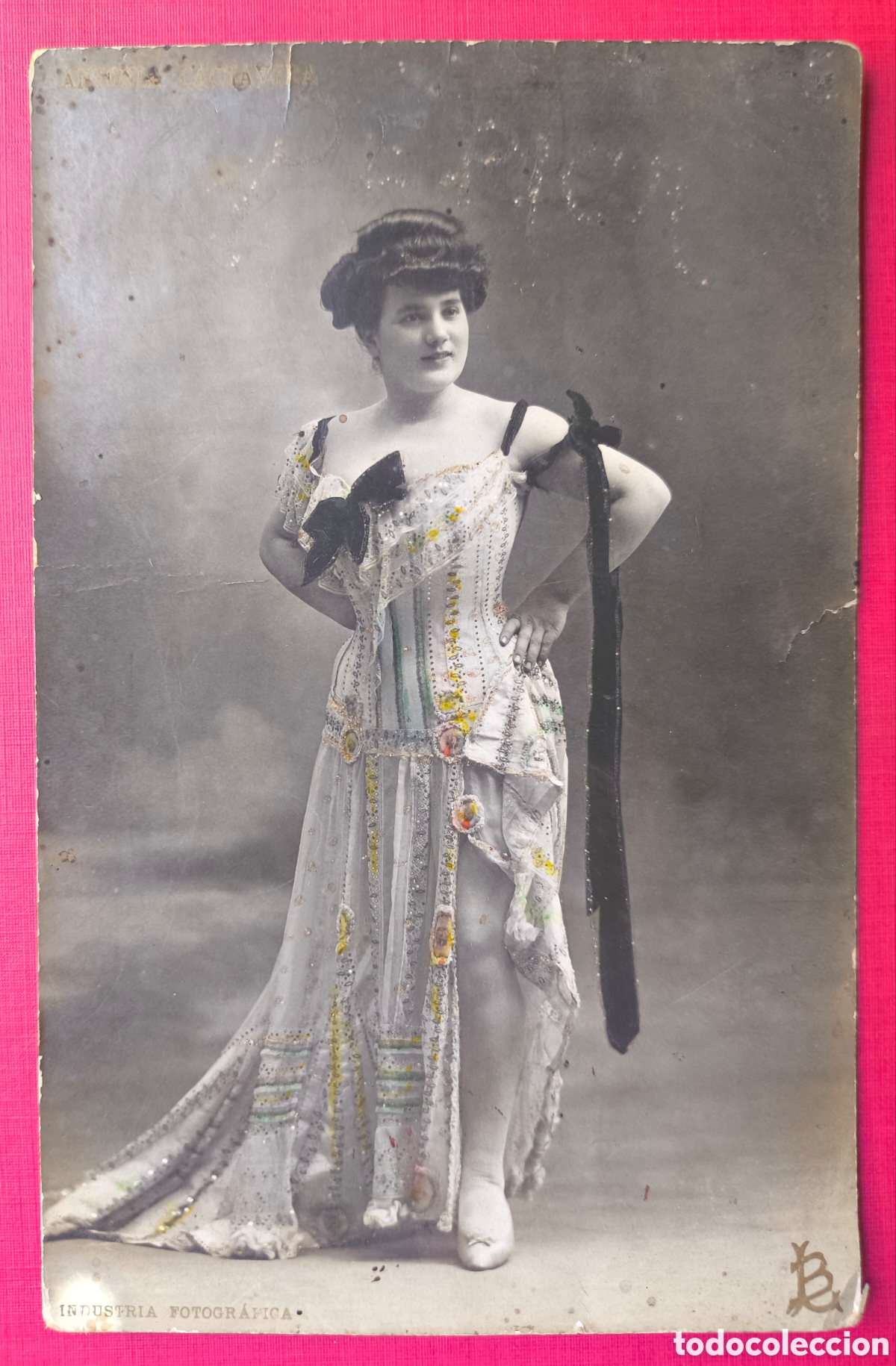 Postales: ANTONIA CACHAVERA CUPL&Eacute; TIPLE ARTISTA POSTAL FOTOGR&Aacute;FICA ILUMINADA C. 1905