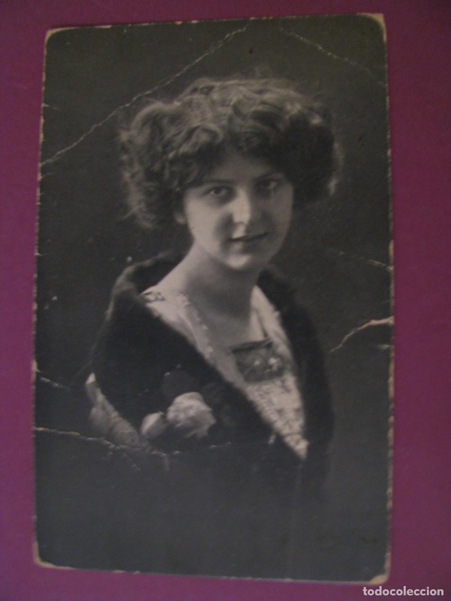 Postales: ANTIGUA POSTAL DE UNA JOVEN. 0284. IMPRESO EN ALEMANIA. ESCRITA 1914.