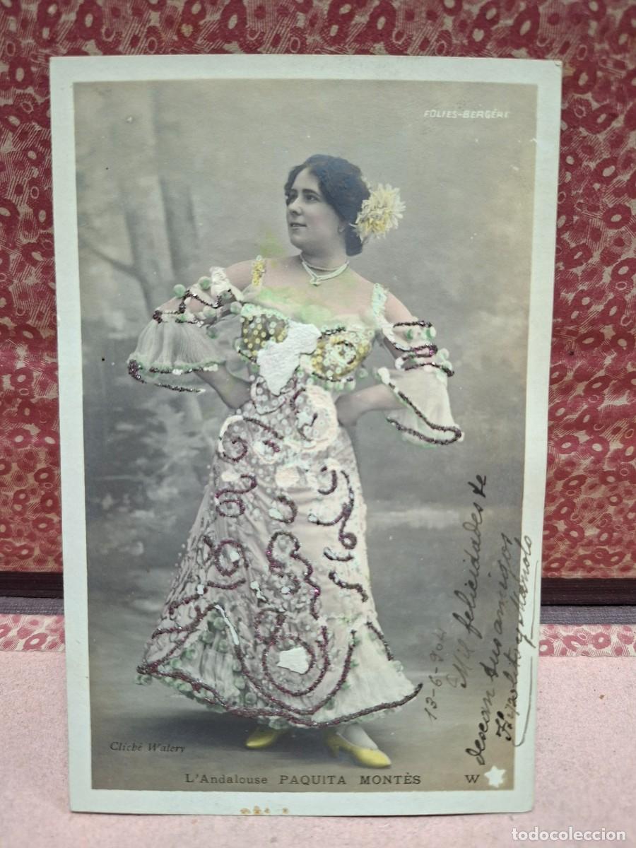 Postales: ANTIGUA POSTAL ACTRIZ COUPLETISTA PAQUITA MONTES 1904