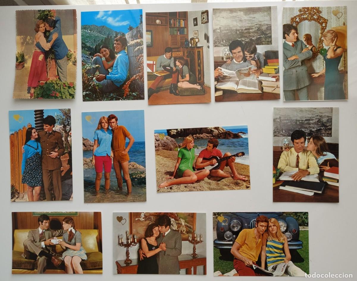 Postales: LOTE DE 12 POSTALES DE PAREJAS. A&Ntilde;OS 60