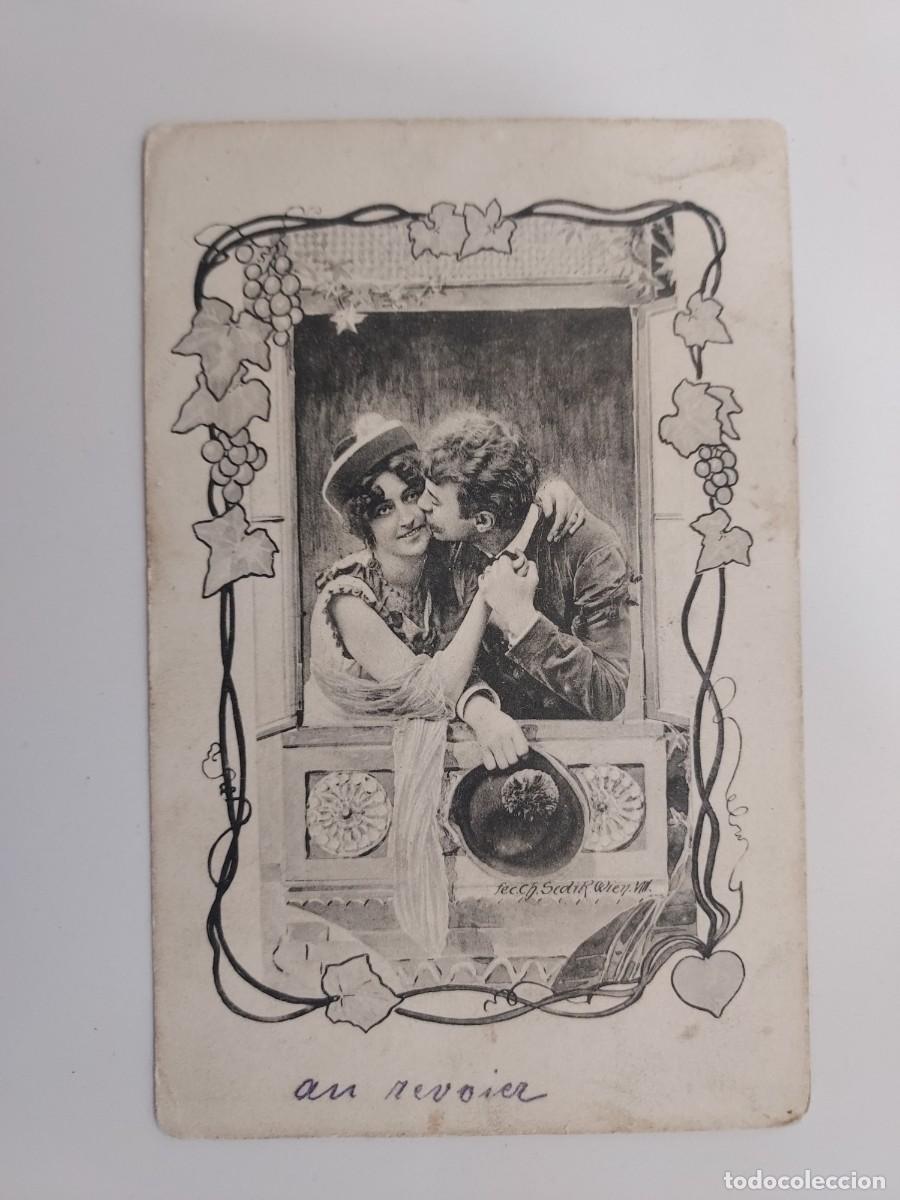 Postales: POSTAL VINTAGE ANTIGUA ROMANTICA ART NOUVEAU MODERNISTA. ESCRITA. Dorso sin dividir. 929. Viena