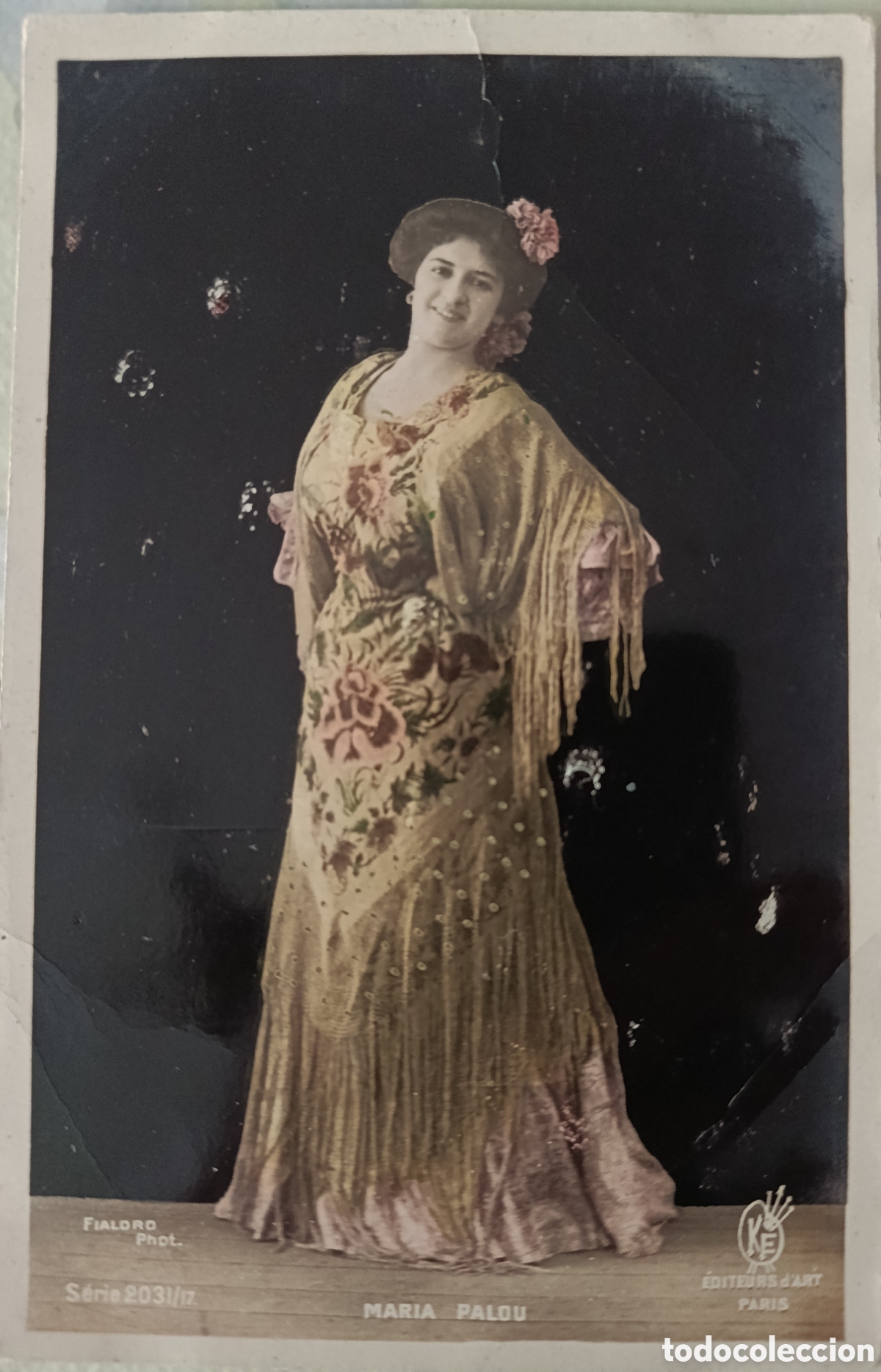 Postkarten: Mar&iacute;a Palou (Actriz) postal 9 X 13 ctms a&ntilde;o 1907.