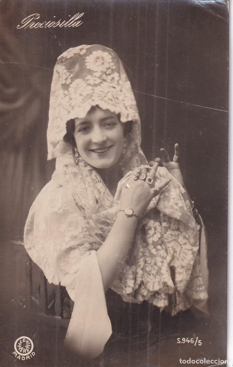 Postales: Cupletista. Preciosilla . zarzuela. Baile espa&ntilde;ol Folclore. Mantilla. Circulada.