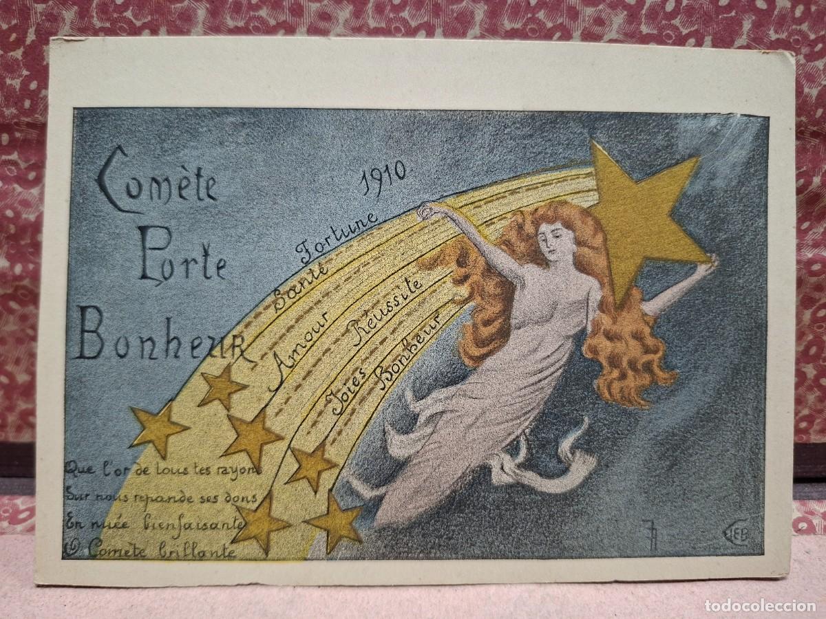 Postales: ANTIGUA POSTAL ROMANTICA ESTRELLA COMETA 1910 FRANCIA