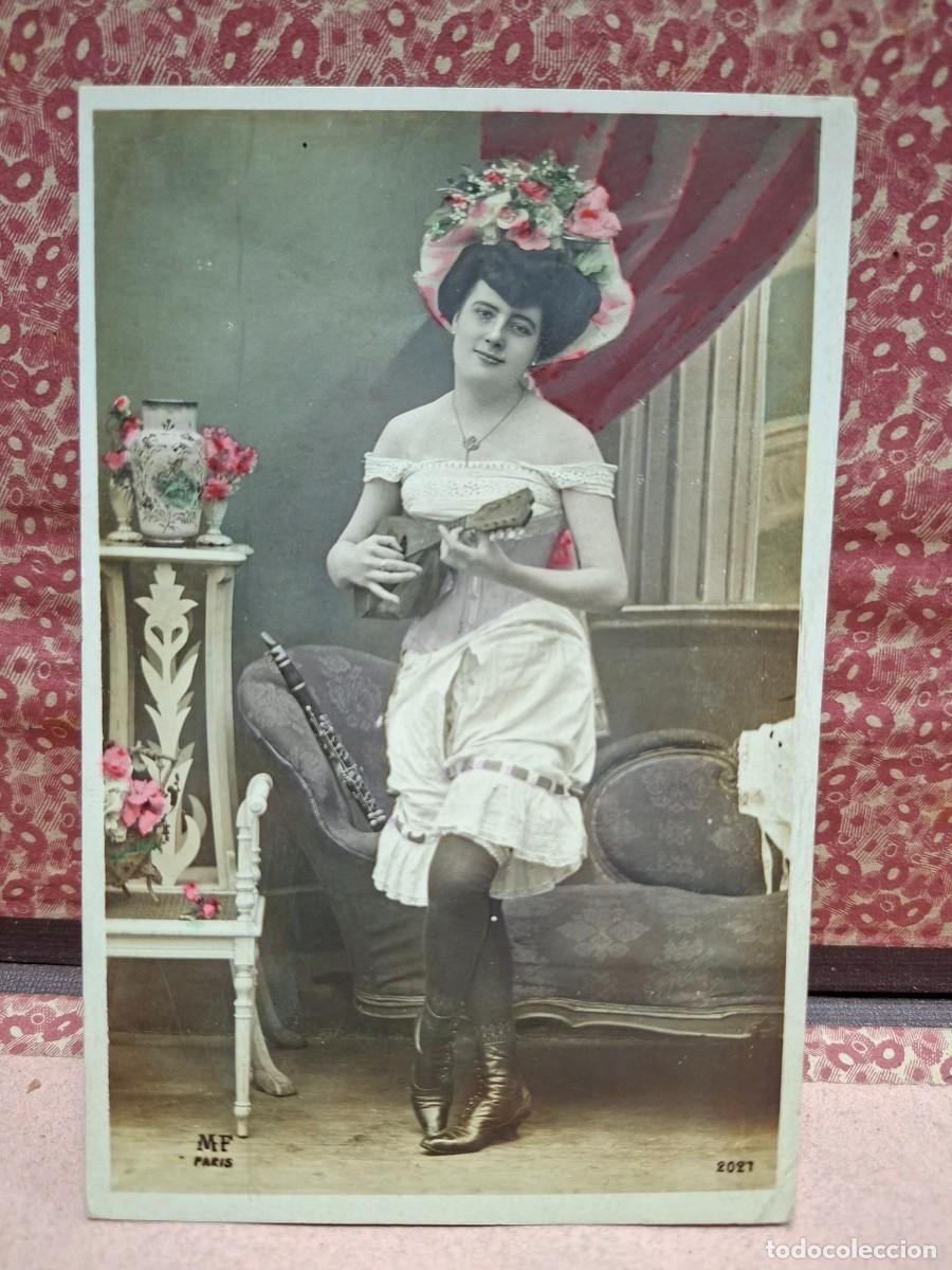 Postales: ANTIGUA POSTAL ROMANTICA MUSICA LAUD MANDOLINA ENAGUAS