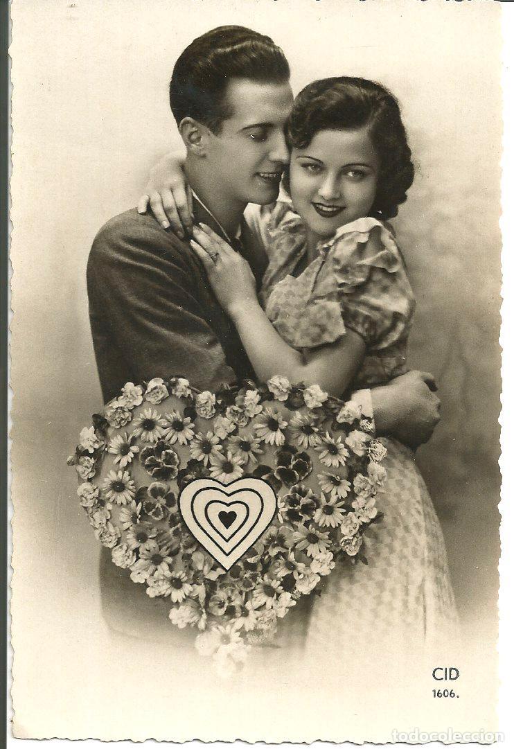 Postais: POSTAL ROMANTICA, PAREJA ENAMORADOS - EDICIONES CID 1606 - ESCRITA 1949