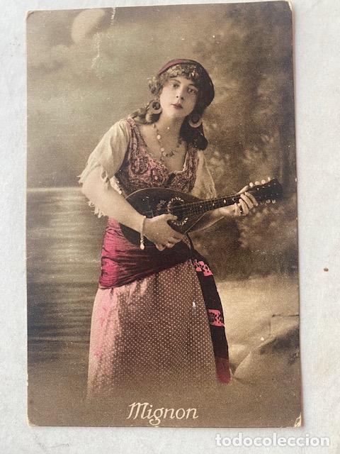 Postales: POSTAL ACTRIZ TEATRO CUPLETISTA MIGNON. Esscrita en dorso 1913