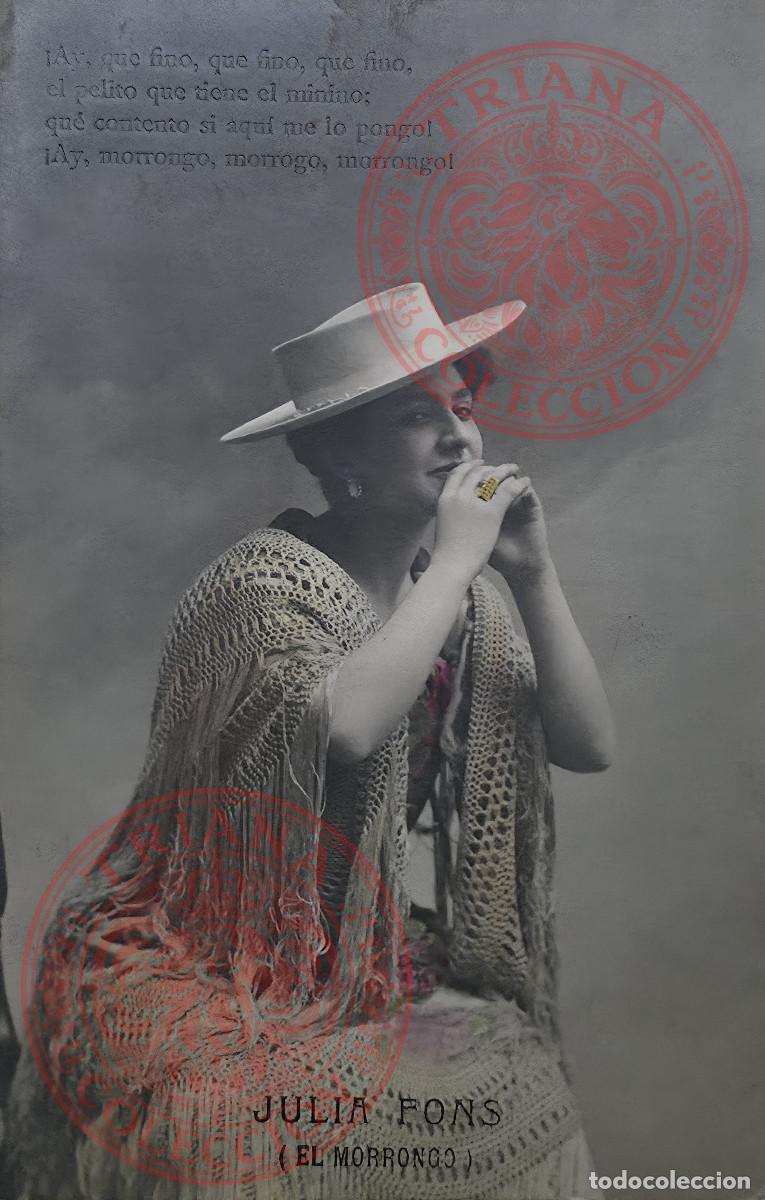 Postales: POSTAL MUJER CON MANTON. JULIA FONS (EL MORRONGO) LB