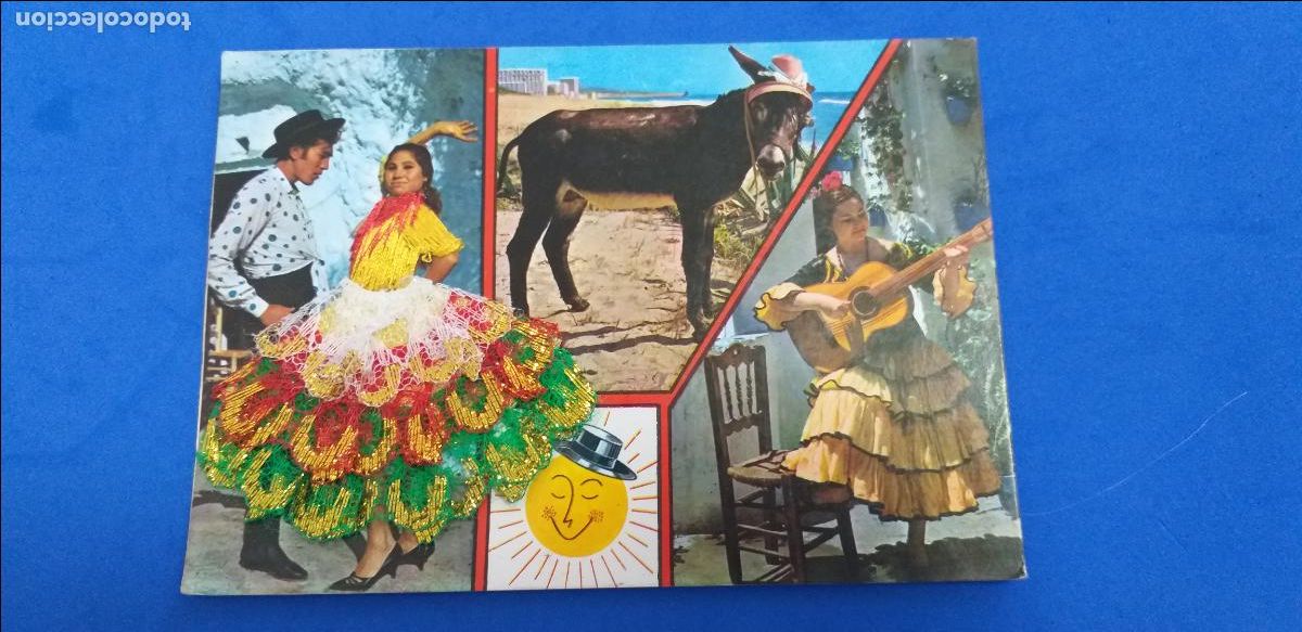 Postales: POSTAL FOTOGRAFICA DIFERENTES ASPECTOS. BAILAORA FLAMENCO. TRAJE DE TELA Y CUERPO BORDADO. CIRCULADA
