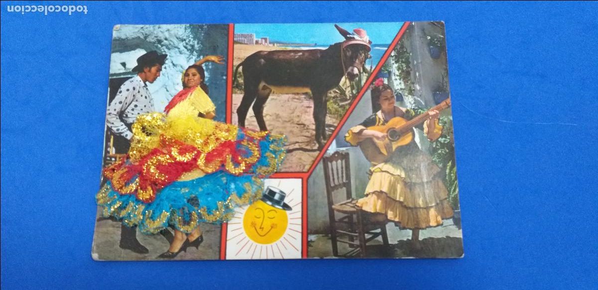 Postales: POSTAL FOTOGRAFICA DIFERENTES ASPECTOS. BAILAORA FLAMENCO. TRAJE DE TELA Y CUERPO BORDADO. CIRCULADA