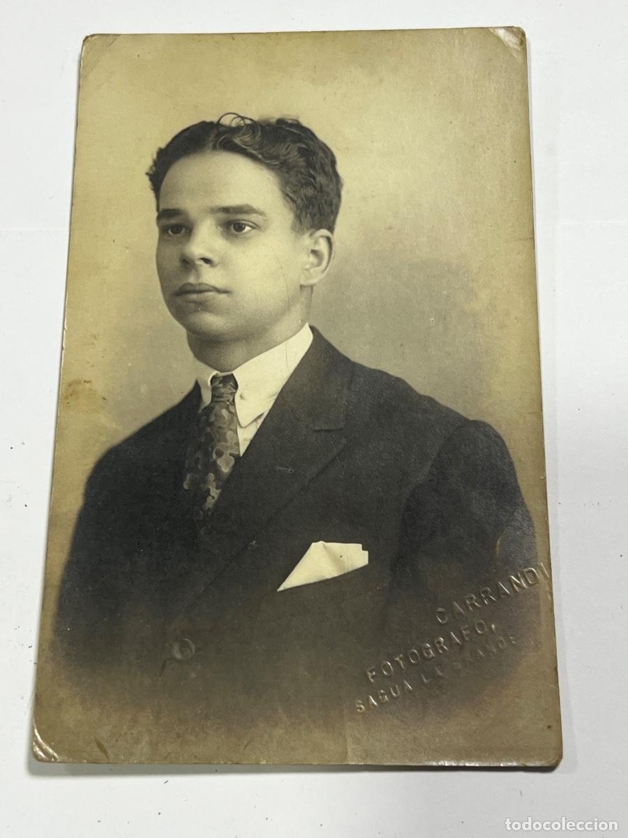 Postales: TARJETA POSTAL. CUBA. HOMBRE EN TRAJE. FOTO CARRANDI. 1918