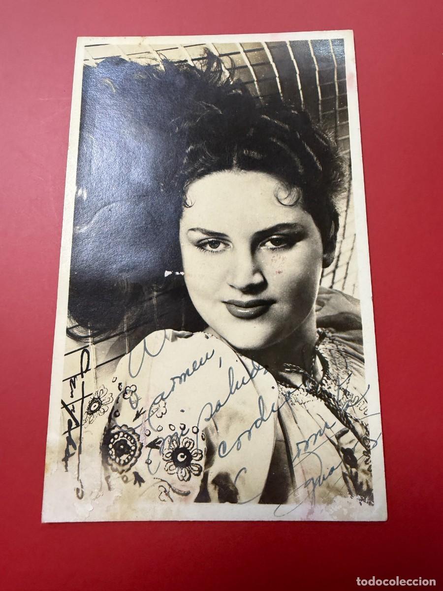 Postales: POSTAL FOTOGR&Aacute;FICA - RETRATO DE MUJER CON DEDICATORIA - CUBA