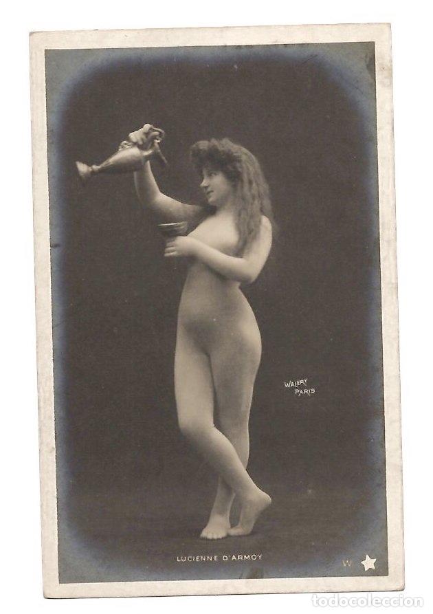 Postales: TARJETA POSTAL ARTISTA LUCIENNE D'ARMOY. BELLE EPOQUE. WALERY, PARIS. C.1900