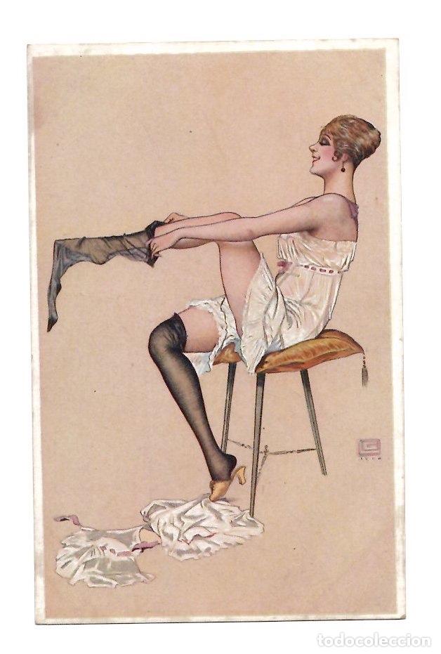 Postales: TARJETA POSTAL EROTICA INTIMIT&Eacute; DE BOUDOIR PAR G. L&Eacute;ONNEC. LEROY ET B. CREMIEU