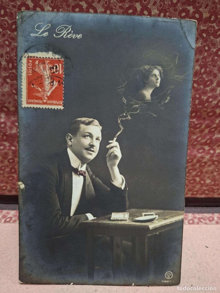 Postcards: ANTIGUA POSTAL ROMANTICA EL SUE&Ntilde;O LE REVE