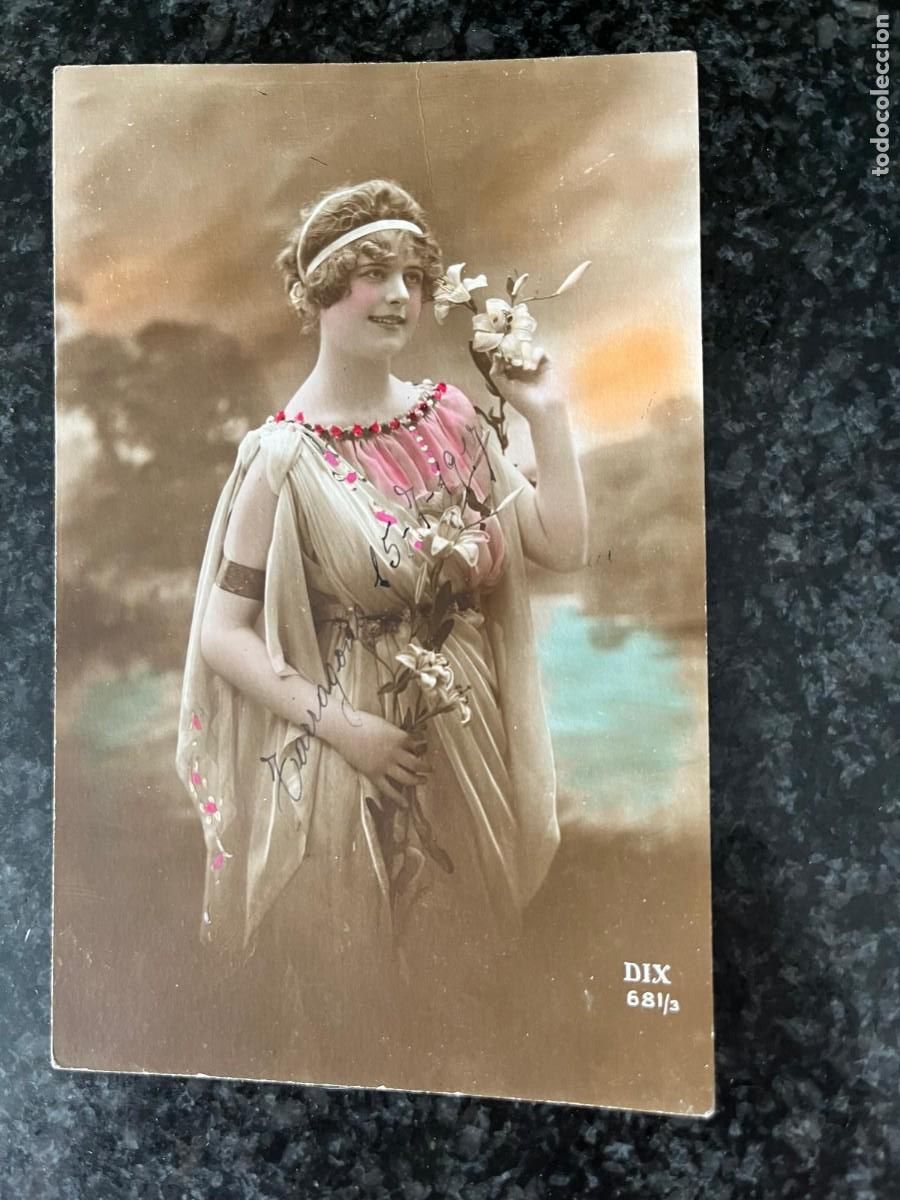 Postales: postal bella mujer escrita
